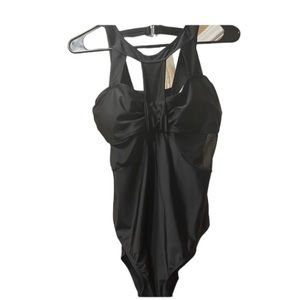 Anne Cole sixe XL one piece strappy swimsuit cut outs & mesh side panels